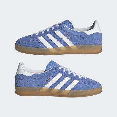 7. Damen-Sneaker adidas Gazelle Indoor W Blue Fusion aus blauem Veloursleder (HQ8717)