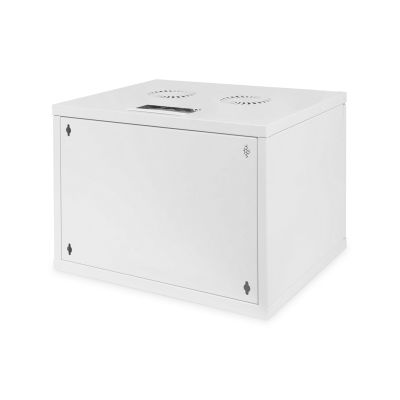 6. Digitus 19" 7HE Wand-Netzwerkschrank 540x400 mm, perforierte Tür, grau, ungeteilt, unmontiert, 60 kg