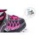 88. Rollschuhe - Rollschuhe - Eislaufen 4-in-1 ENERO PRO LED 34-37 Rosa-Grau