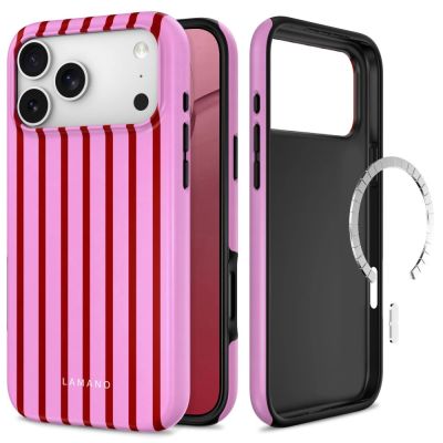 Tech-Protect Lamano MagSafe Hülle für iPhone 18 Pro / 17 Pro - Pink/Rot