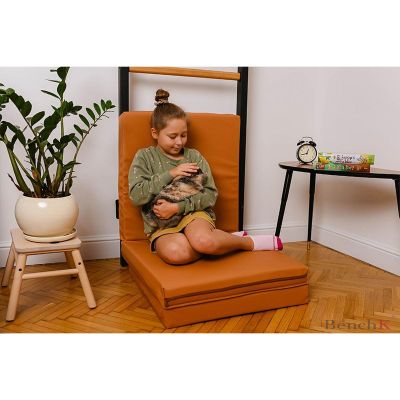 19. Zusammenklappbare Turnmatte, braun, 180 cm, Bank