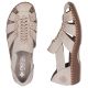 5. Beige Damen-Ledersandalen Rieker M1679-60