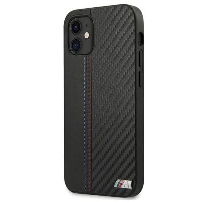 2. BMW M Collection PU Carbon Stripe Schutzhülle für iPhone 12 mini – Schwarz