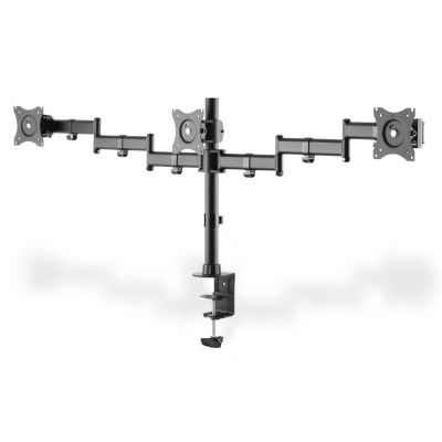 16. Dreifacher Tischständer (Klemme) 3xLCD max. 27" max. 8kg Neigung und Schwenkung 360° (PIVOT)