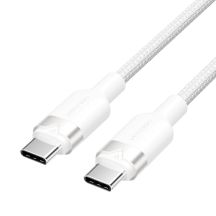 USB-C-zu-USB-C-Vention-Geflechtkabel, 3 A, 480 Mbit/s, 60 W PD, 2 m, Weiß