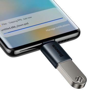 4. Baseus Ingenuity Series USB Type C auf USB-A 3.2 Gen 1 Adapter blau (ZJJQ000003)