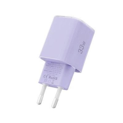 4. Tech-Protect NCM33 PD 33W QC3.0 USB-C / USB-C Wandladegerät - Lila