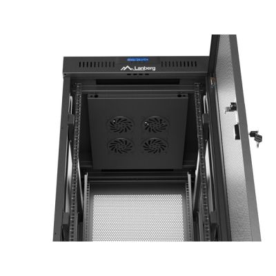 11. Lanberg FF01-6832-23BL 32U Rack, freistehend, schwarz