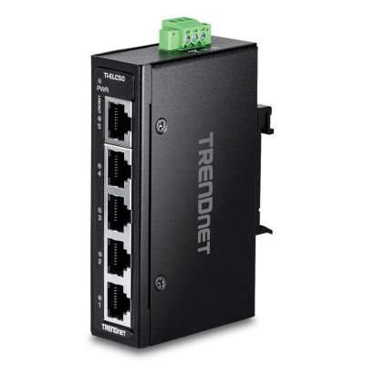 6. Trendnet TI-ELC50 Netzwerk-Switch, unmanaged Fast Ethernet (10/100), Schwarz