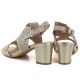 4. Beige Damen-Sandalen mit durchbrochenem Muster und Absatz, Modell M.Daszyński MR1954-2