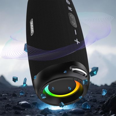 12. Dudao Y21Pro Kabelloser Lautsprecher mit RGB-Hintergrundbeleuchtung, Bluetooth 5.3 – Schwarz