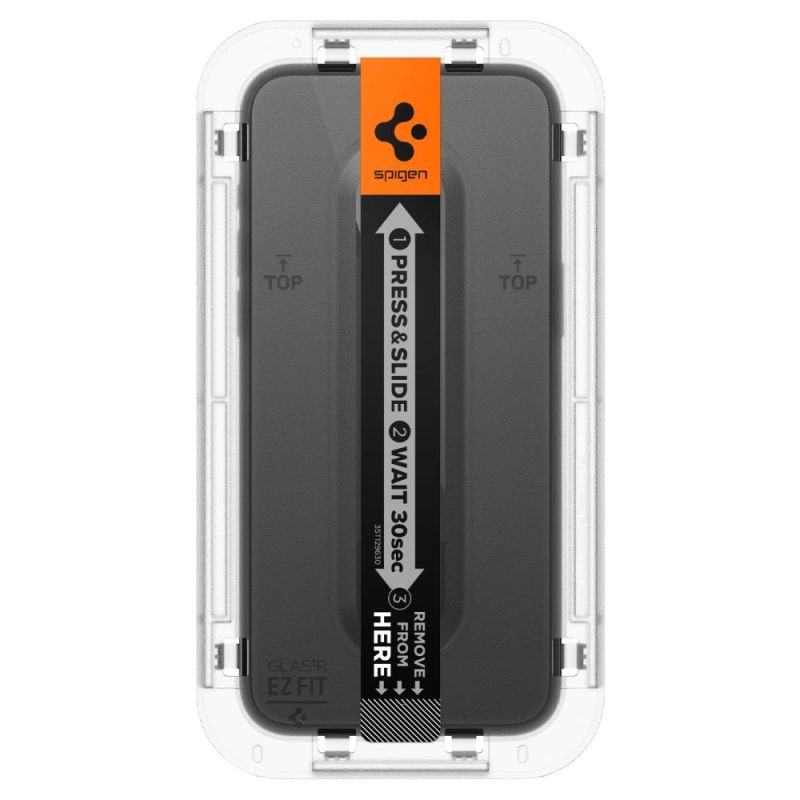 5. Spigen Glas.tR EZ Fit FC gehärtetes Glas für iPhone 15 Pro Max - Schwarz 2 Stk.