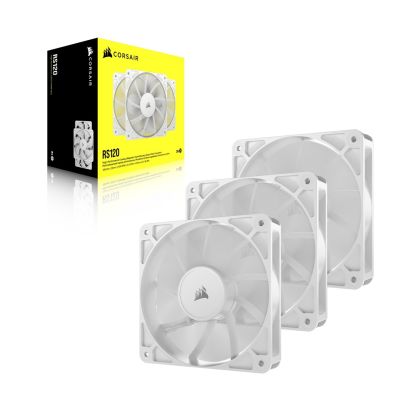 6. Corsair RS120 Computergehäuselüfter 12cm Weiß 3 Stück.