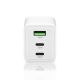 2. EVERACTIVE GAN Wandladegerät 1 x USB, 2 x USB-C Schnellladefunktion 4+ 65W Weiß SC-655Q
