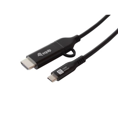 2. Equip 128437 3m USB Typ-C HDMI + USB Typ-C Kabeladapter Schwarz
