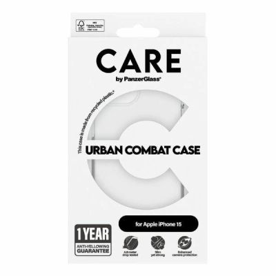 4. CARE by PanzerGlass Urban Combat Case für iPhone 15 – transparent
