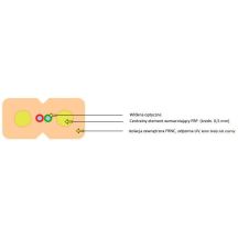 EmiterNet Universal-Glasfaserkabel, flach, GFK JV(ZN)H 2E 9/125 G.657A1 Z043B LSZH (2000-m-Rolle), schwarz