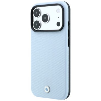 2. BMW Kevlar Metal Logo MagSafe Hülle für iPhone 18 Pro Max / 17 Pro Max – blau