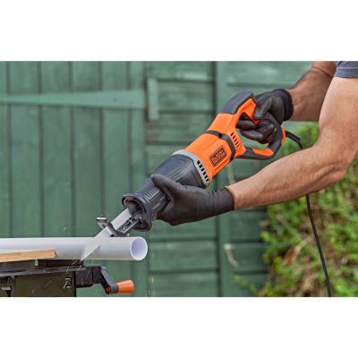 14. Black&Decker BES301-QS Säbelsäge 2800 Hübe/min 750 W (1798340) Schwarz, Orange