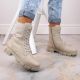 3. Rieker W RKR613 bequeme isolierte Lederstiefelette, beige