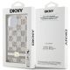 8. DKNY IML Checkered Mono Pattern & Printed Stripes MagSafe-Hülle für iPhone 15 / 14 / 13 – Beige