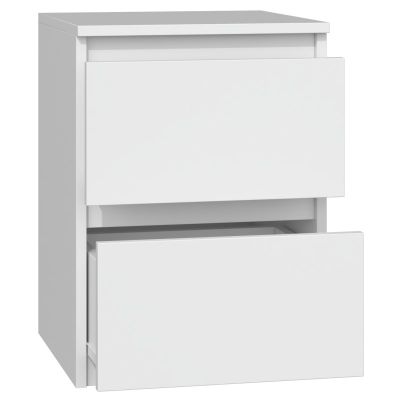 M2 MALWA NACHTTISCH 2 SCHUBLADEN WEISS