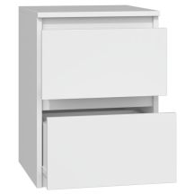 M2 MALWA NACHTTISCH 2 SCHUBLADEN WEISS