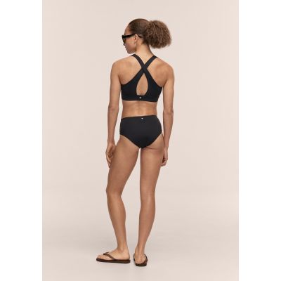5. CASALL Bikini-Hipster-Badehose mit hohem Bund, Schwarz