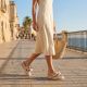 8. Damen-Keilsandalen aus Leder mit Blumenmuster, beige, Filippo DK7636