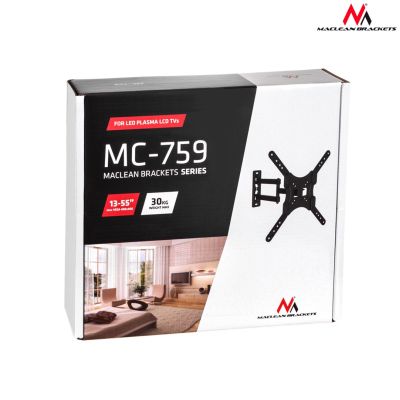 15. Maclean MC-759 TV-Wandhalterung (Wandmontage; 13" - 55"; max. 30 kg)