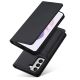 12. Magnet Kartenetui für Samsung Galaxy S22+ (S22 Plus) Tasche Wallet Kartenhalter Schwarz