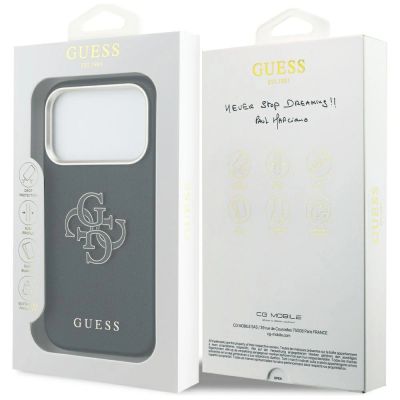 8. Guess FW Resin Logo Hülle für iPhone 17 Pro - Schwarz