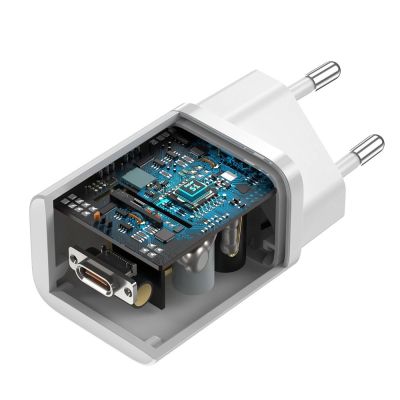 3. Baseus Super Si 1C fast wall charger USB Type C 25W Power Delivery Quick Charge white (CCSP020102)