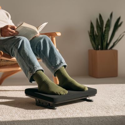 18. MACLEAN ERGONOMISCHE FUSSSTÜTZE, STABIL VERSTELLBARER WINKEL MIT POLSTER MC-460