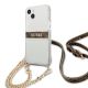 2. Guess GUHCP13SKC4GBGO iPhone 13 mini 5.4" Transparente Hardcase 4G Brown Strap Gold Chain