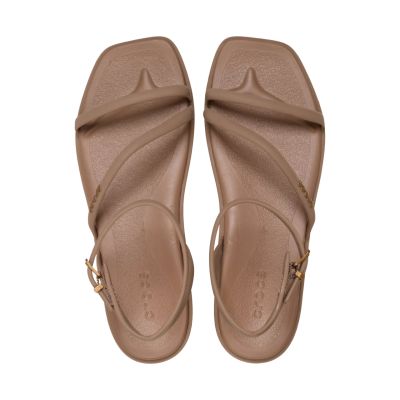 4. Crocs Miami Sandalen mit Knöchelriemen für Damen, Braun, 212256 2JJ