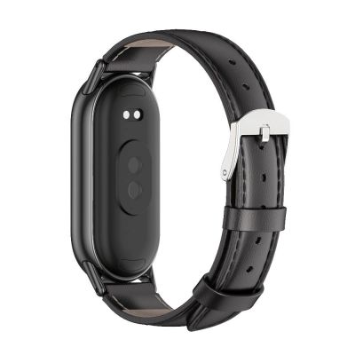 2. Tech-Protect Leatherfit-Armband für Xiaomi Smart Band 8 / 8 NFC – Schwarz