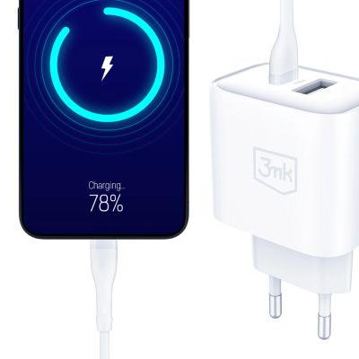 3. 3mk DualCharge 20W PD3.0 QC 3.0 PPS USB 1A1C Wandladegerät – Weiß