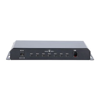 6. Extralink PoE-Switch KRATOS: 7x Gigabit PoE, 1x Uplink RJ45, Netzteil 24V 2,5A, Leistung 60W