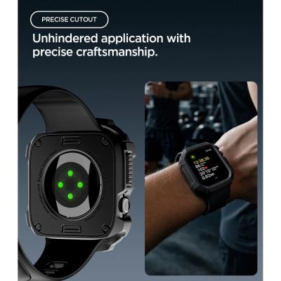 8. Spigen Rugged Armor Hülle für Apple Watch 46 mm - mattschwarz