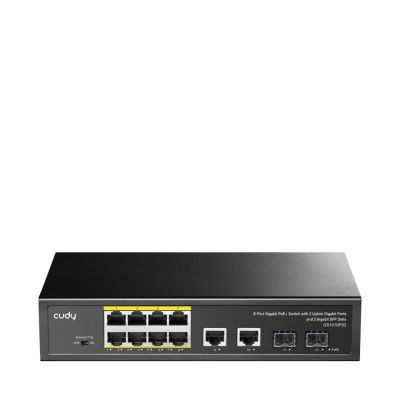 5. CUDY GS1010PS2 8-Port-GbE-PoE-Switch mit 2 Ports