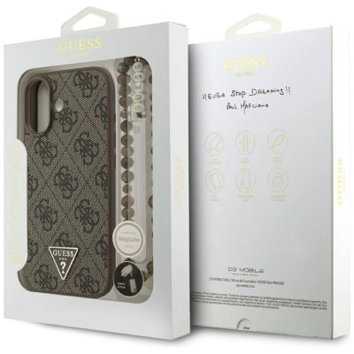 8. Guess 4G Strap Triangle Logo MagSafe Hülle für iPhone 17 - braun
