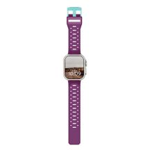 UAG Civilian – Silikonarmband für Apple Watch 44 mm–49 mm (Apple Watch 4–11, SE 1–3, Ultra 1–3) (Deep Purple Synth / Aqua)