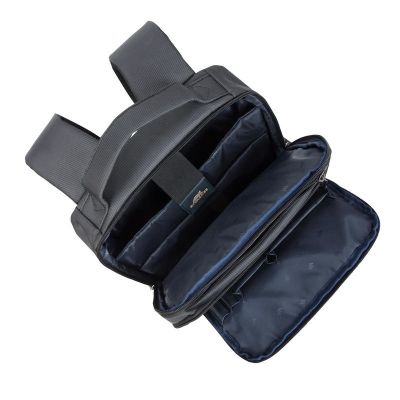 3. RIVACASE RUCKSACK FÜR LAPTOP 15,6" CENTRAL, SCHWARZ, 15L, AUS POLYESTER, TASCHEN FÜR TABLET 10,1", SMARTPHONE, DOKUMENTE UND ZUBEHÖR