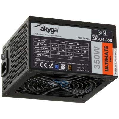 6. Akyga AK-U4-350 Netzteilmodul 350 W 20+4 Pin ATX Schwarz