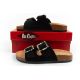 10. Lee Cooper Damen-Slipper, schwarzes Wildleder, bequem, leicht