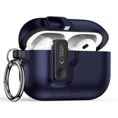 2. Tech-Protect Slim Hook Hülle für AirPods Pro 3 – Marineblau