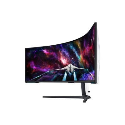 4. Samsung Odyssey S57CG954NU Computermonitor 144,8 cm (57") 7680 x 2160 px 8K Ultra HD QLED Schwarz, Weiß