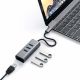 5. Satechi Aluminium-Hub 2in1 - Aluminium-Hub für Laptops und Desktop-PCs USB-C (3x USB-A, Ethernet) (Space Grau)
