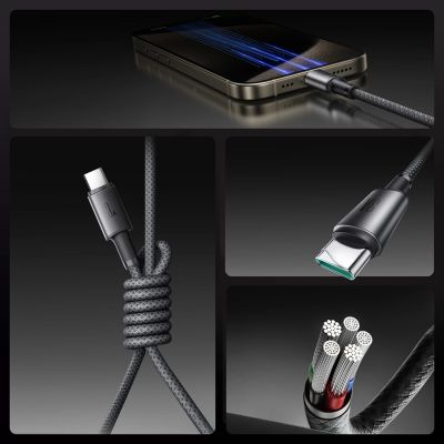 11. Joyroom S-A50 Unlimited Series 3A USB-A – USB-C-Kabel mit magnetischem Organizer 1,2 m – Grau